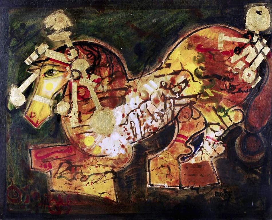 'Painting of a horse', by Nasser Ovissi