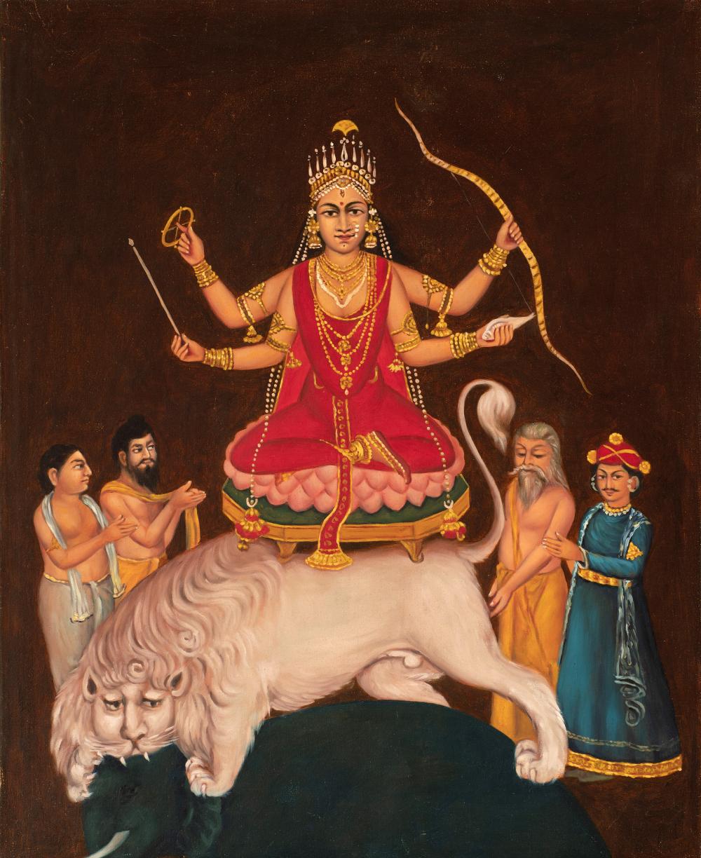 painting of Hindu Goddess Annapurna