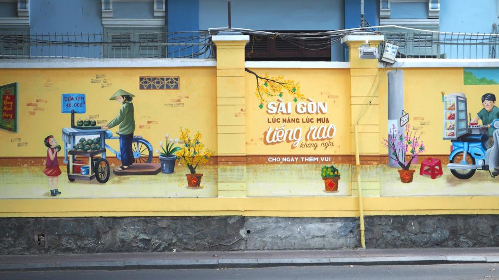 Street art in Saigon, Ho Chi Minh City, Vietnam