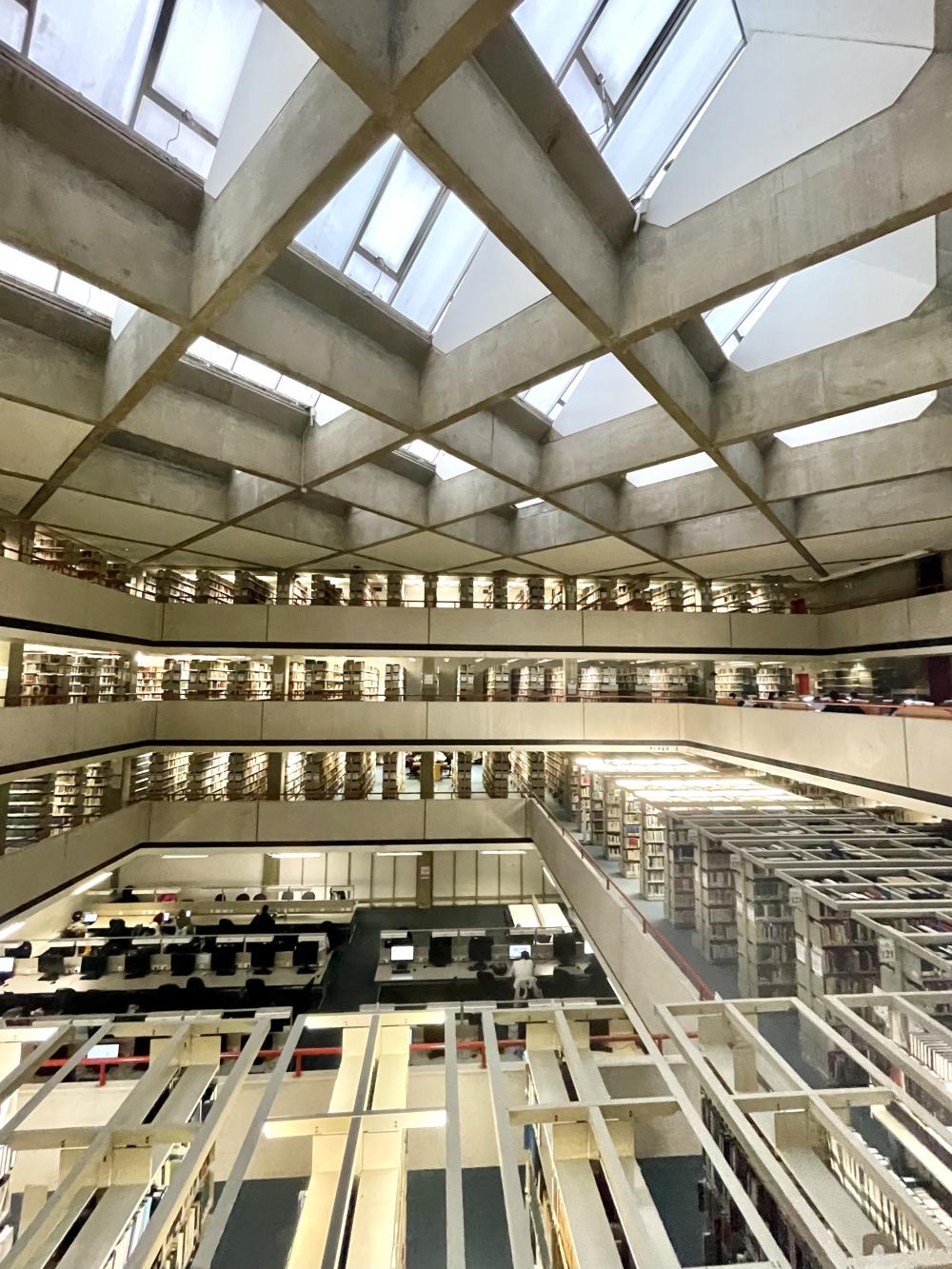 The inside of the library